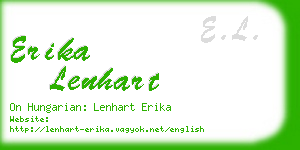 erika lenhart business card